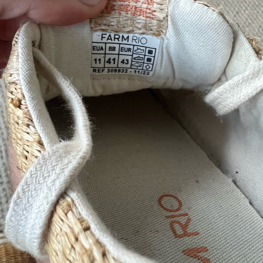 Farm Rio Woven Straw Rafia Shoes - Picture 8 of 8